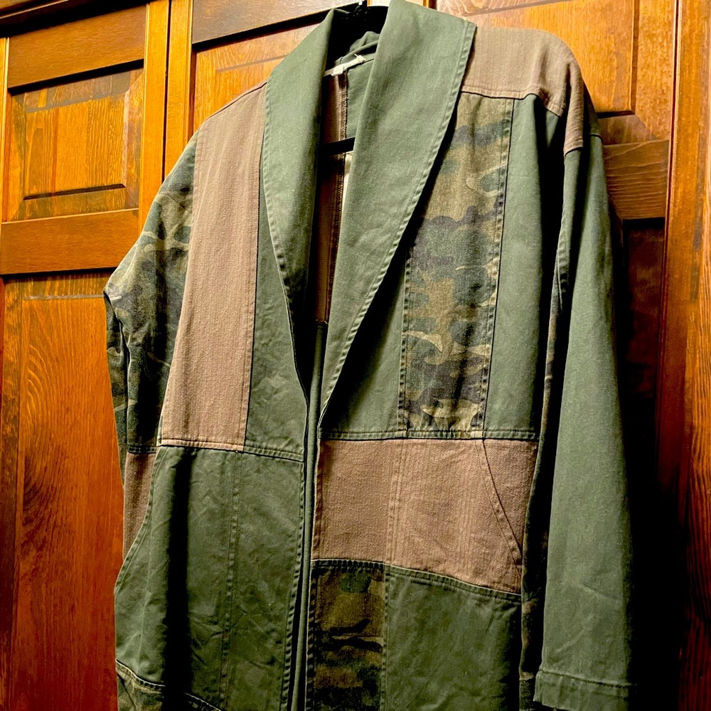 Green camouflage jacket, new without tag.
